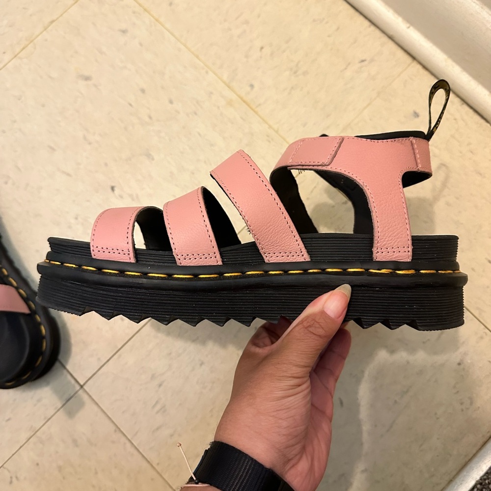 Pink dr martens Blaire sandals